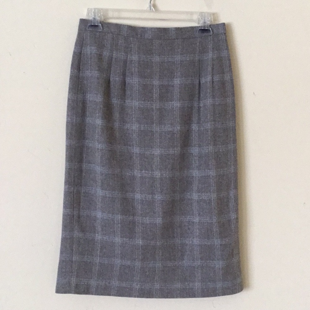 Talbots Pencil Skirt Wool Cashmere Gray Size 6